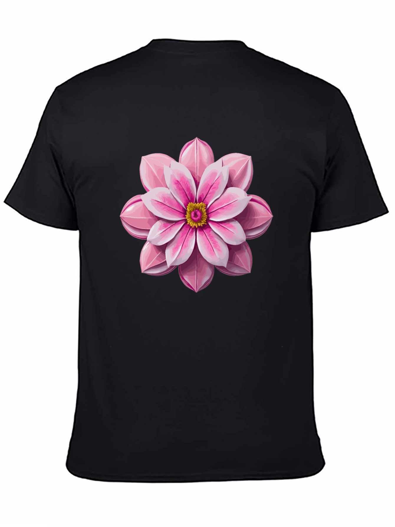 Floral Graphic Black T-Shirt for Men