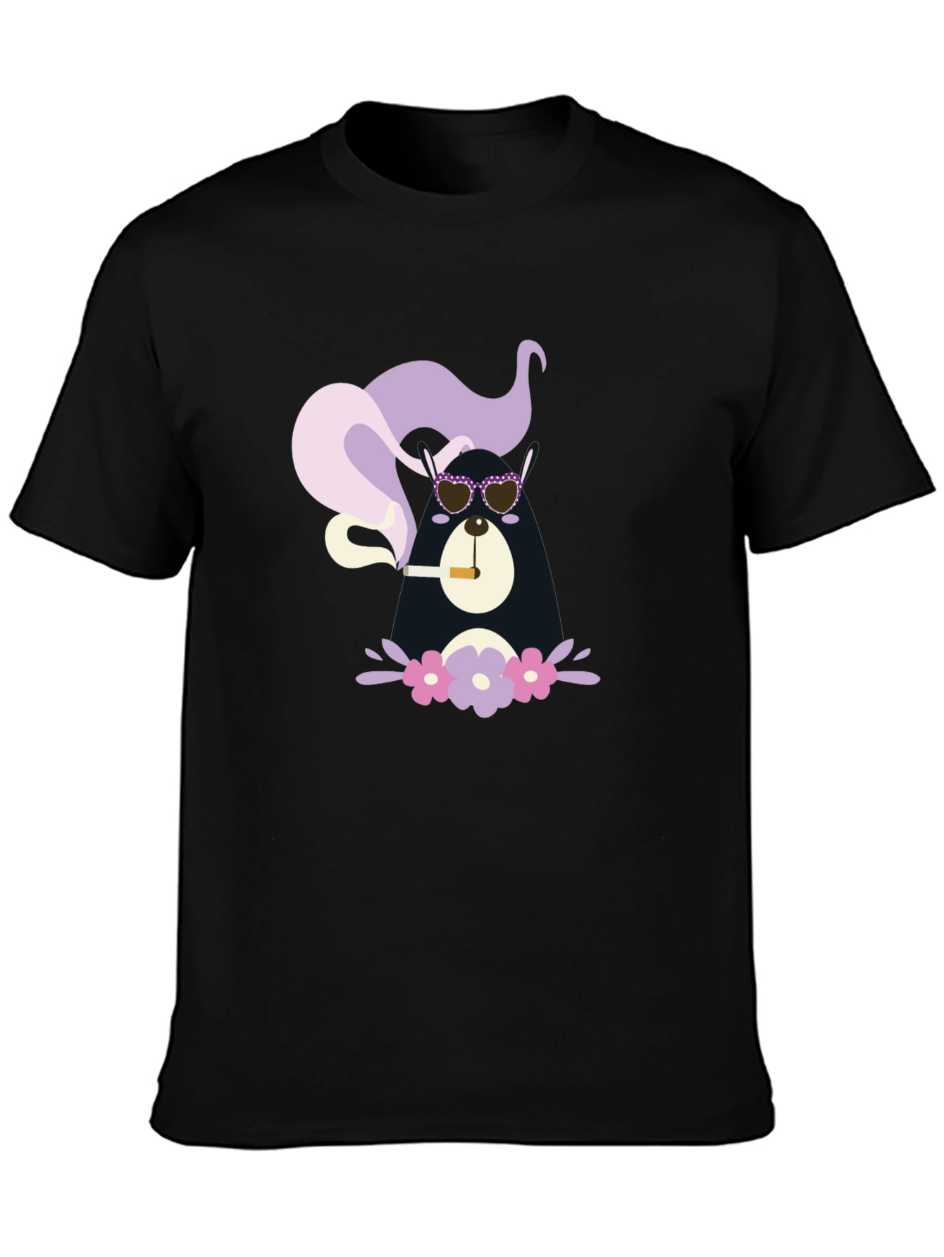 Cool Bear Smoker Graphic Tee - Unisex Black T-Shirt