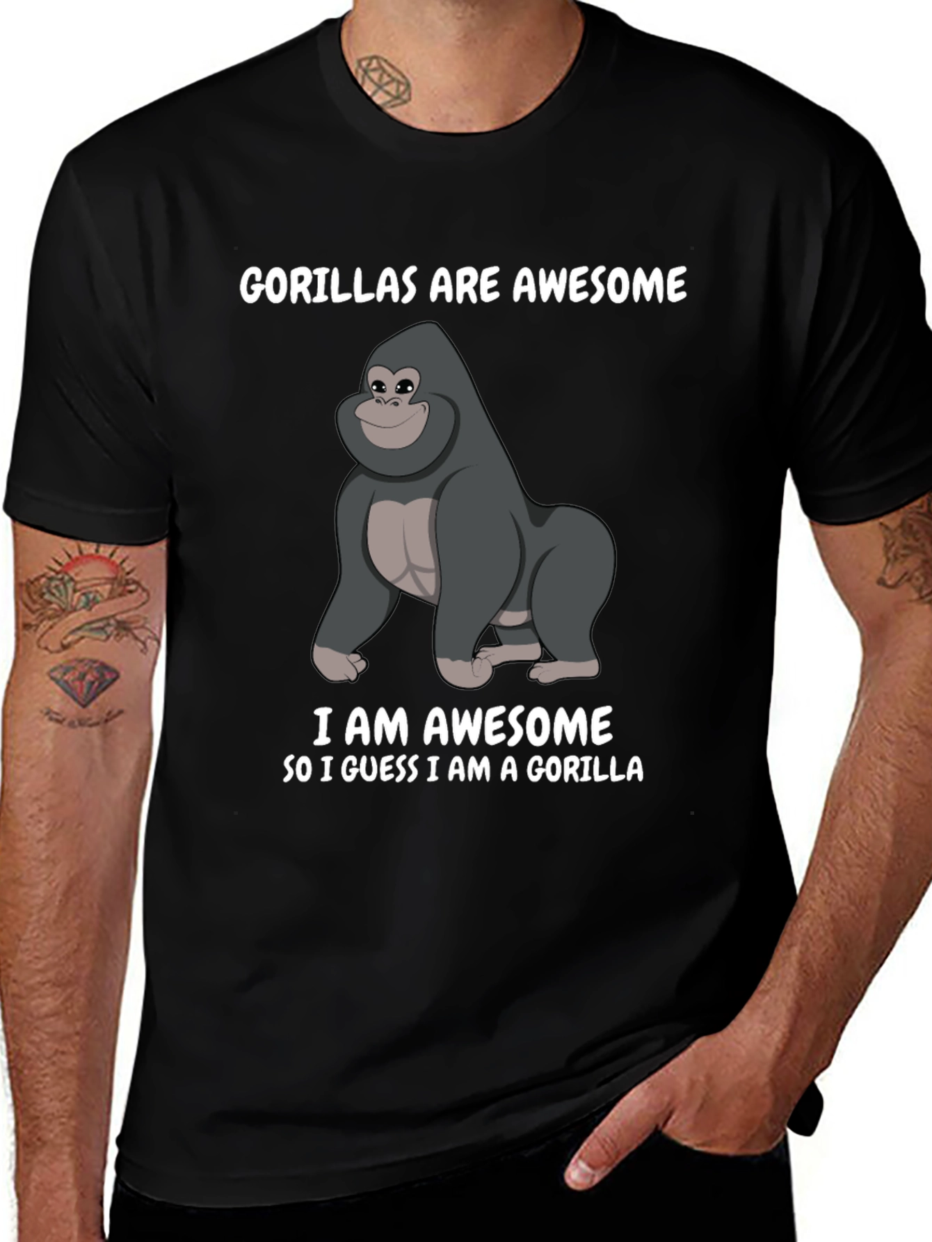 Gorilla Awesome Graphic T-Shirt