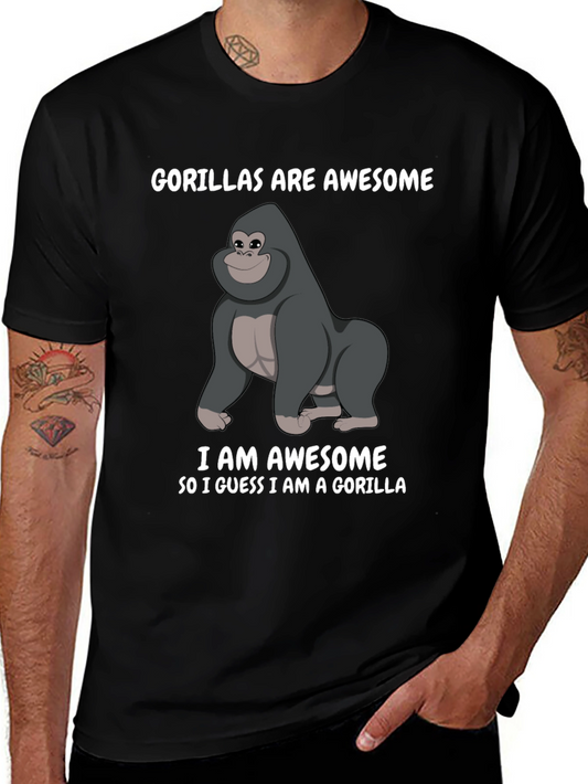 Gorilla Awesome Graphic T-Shirt