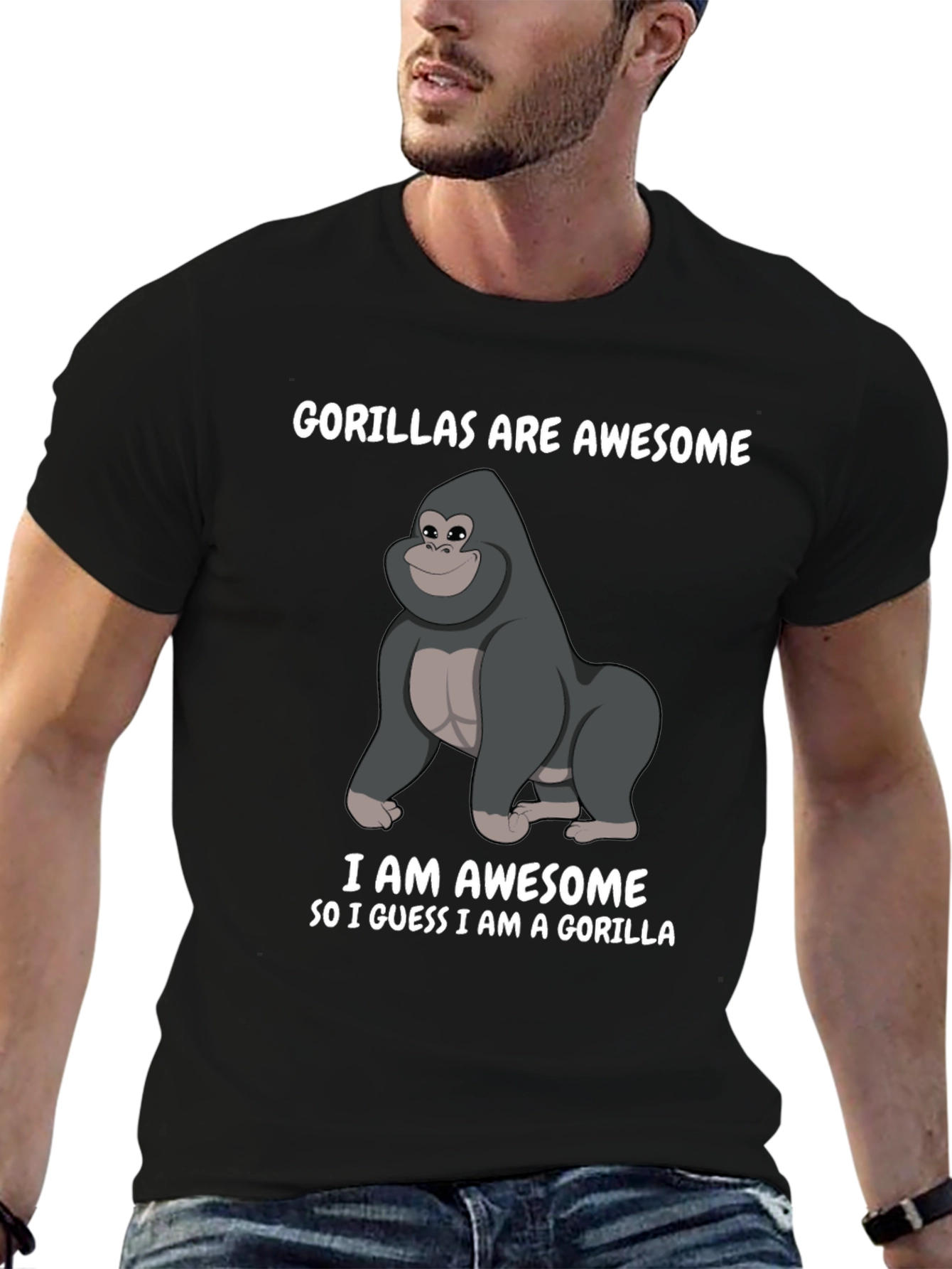 Gorilla Awesome Graphic T-Shirt