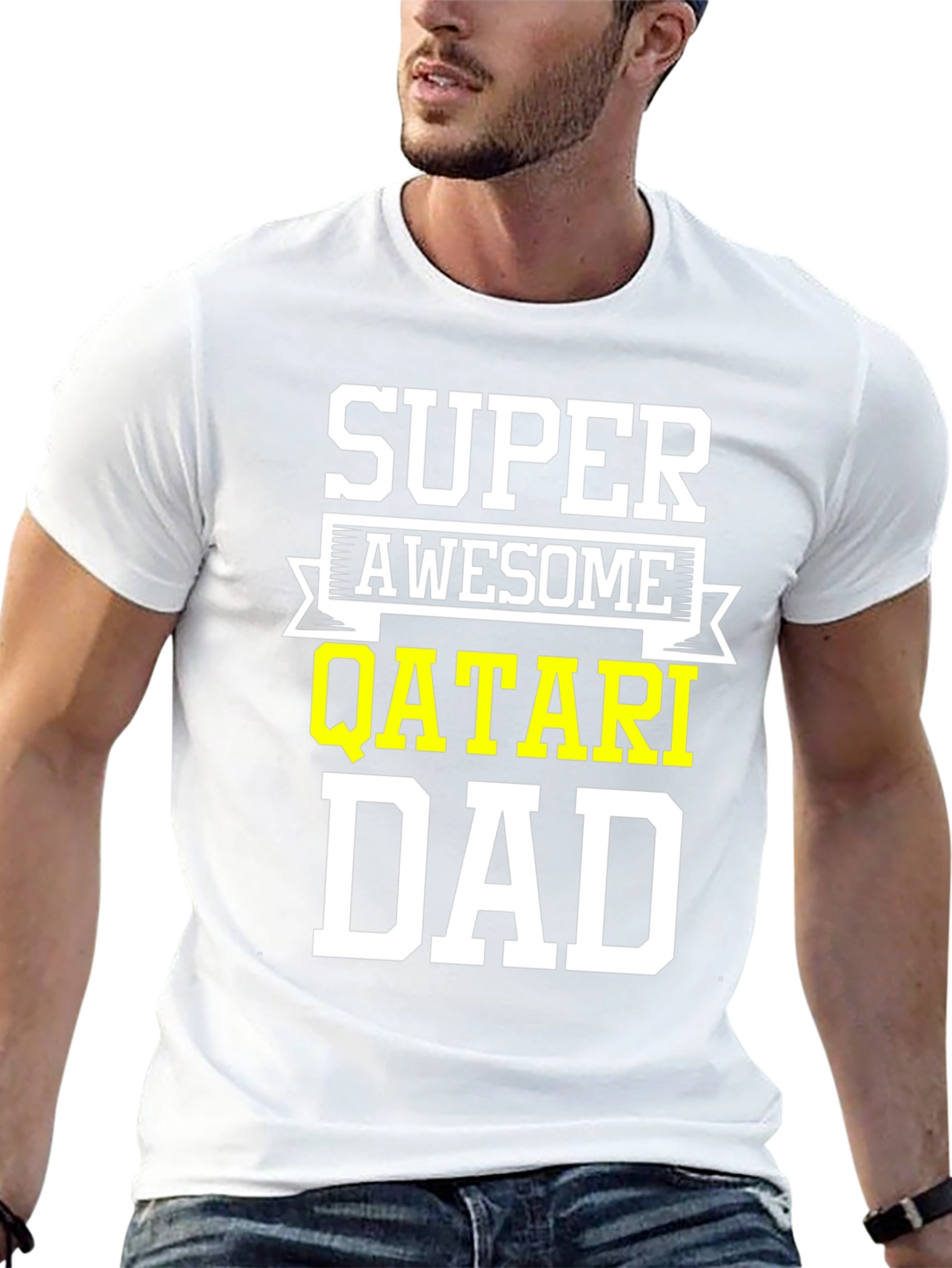 Super Awesome Qatari Dad T-Shirt