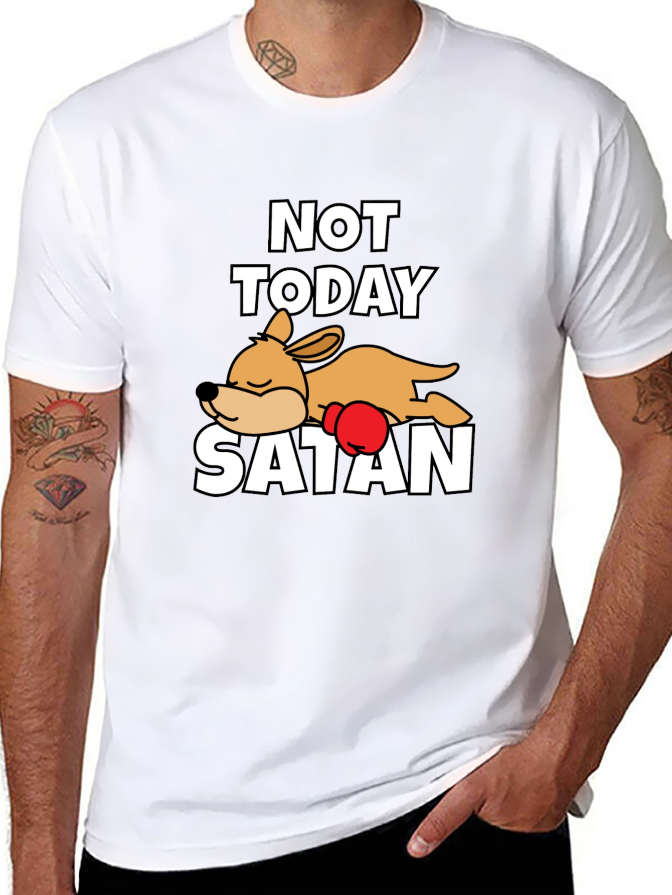 Not Today Satan Dog T-Shirt