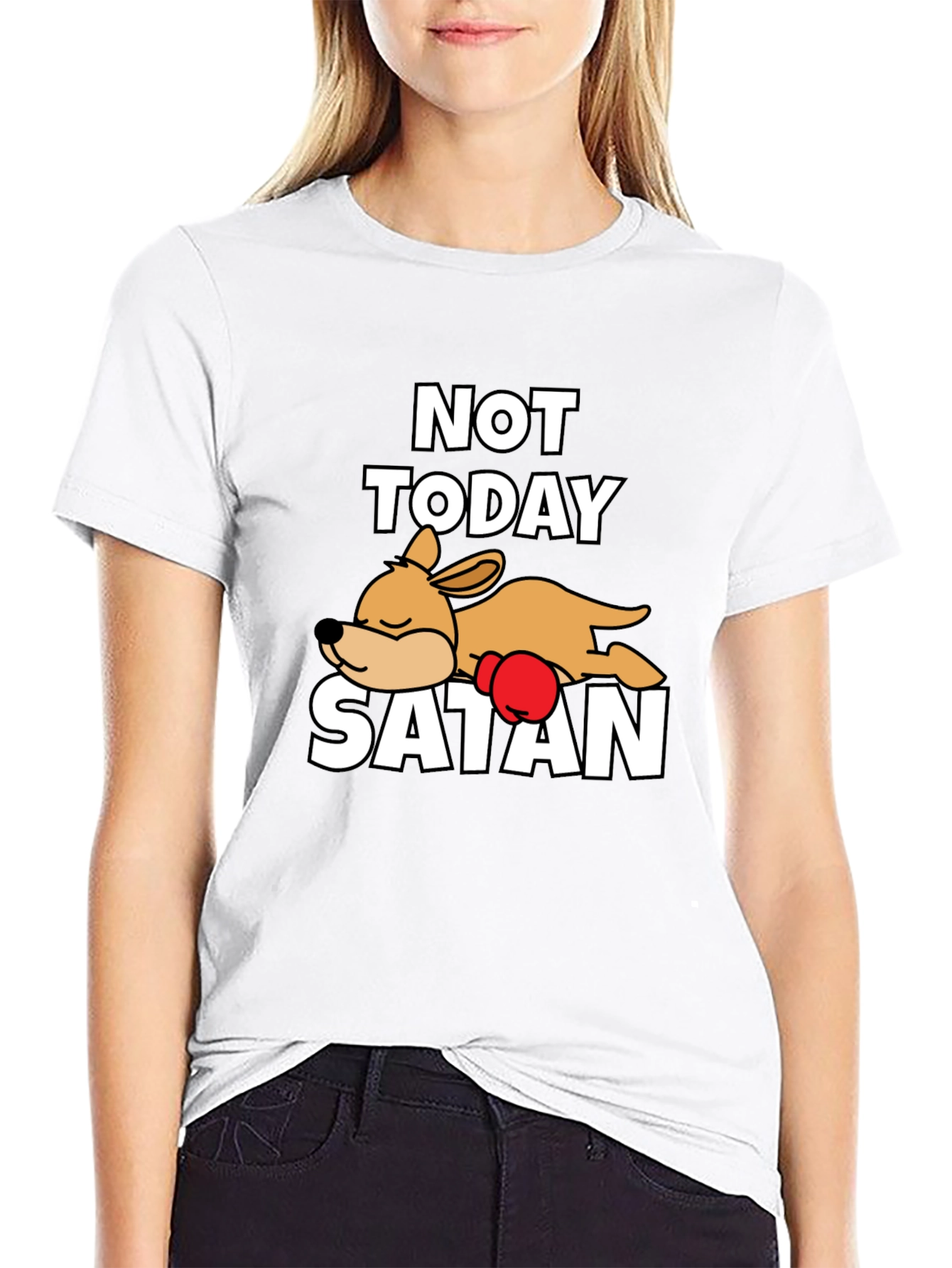 Not Today Satan Dog T-Shirt
