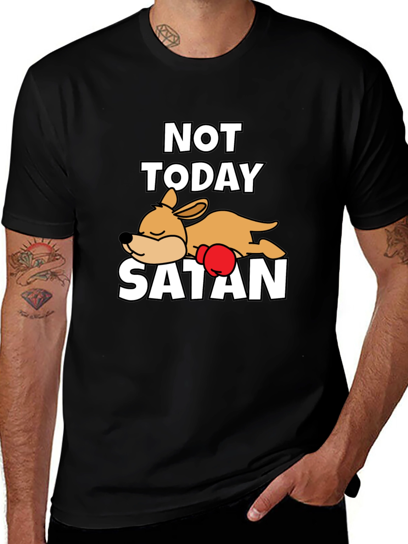 Not Today Satan Dog T-Shirt