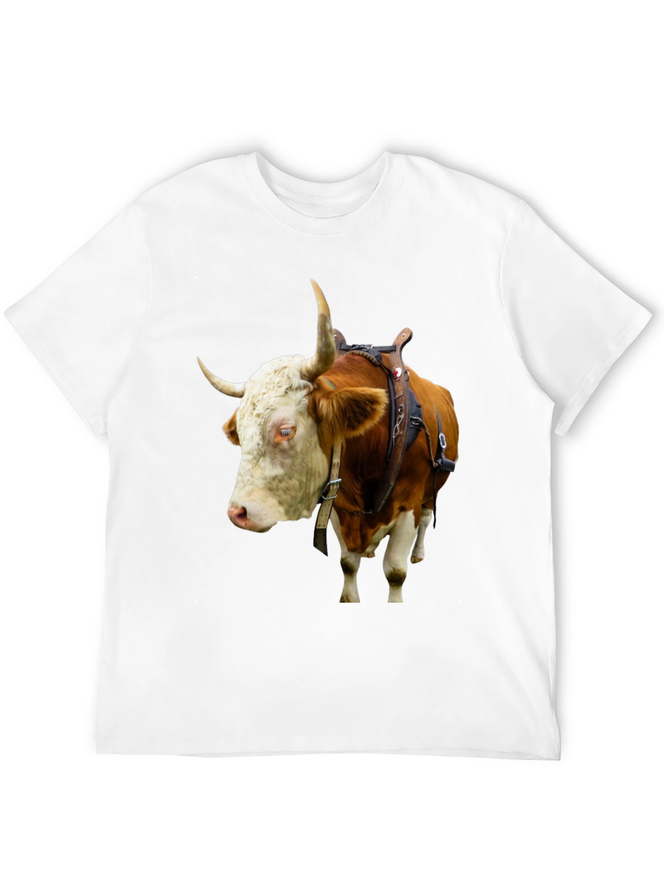 Bull with Saddle Black T-Shirt