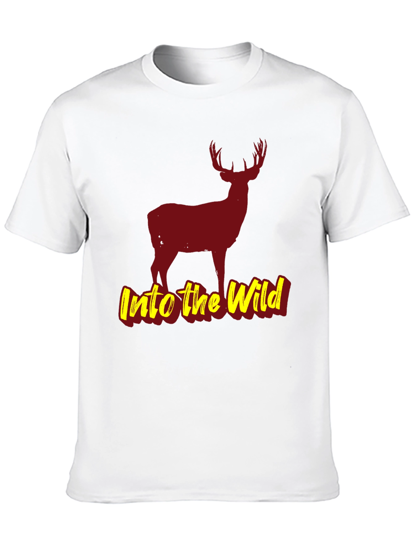 Into the Wild Black Deer Graphic T-Shirt