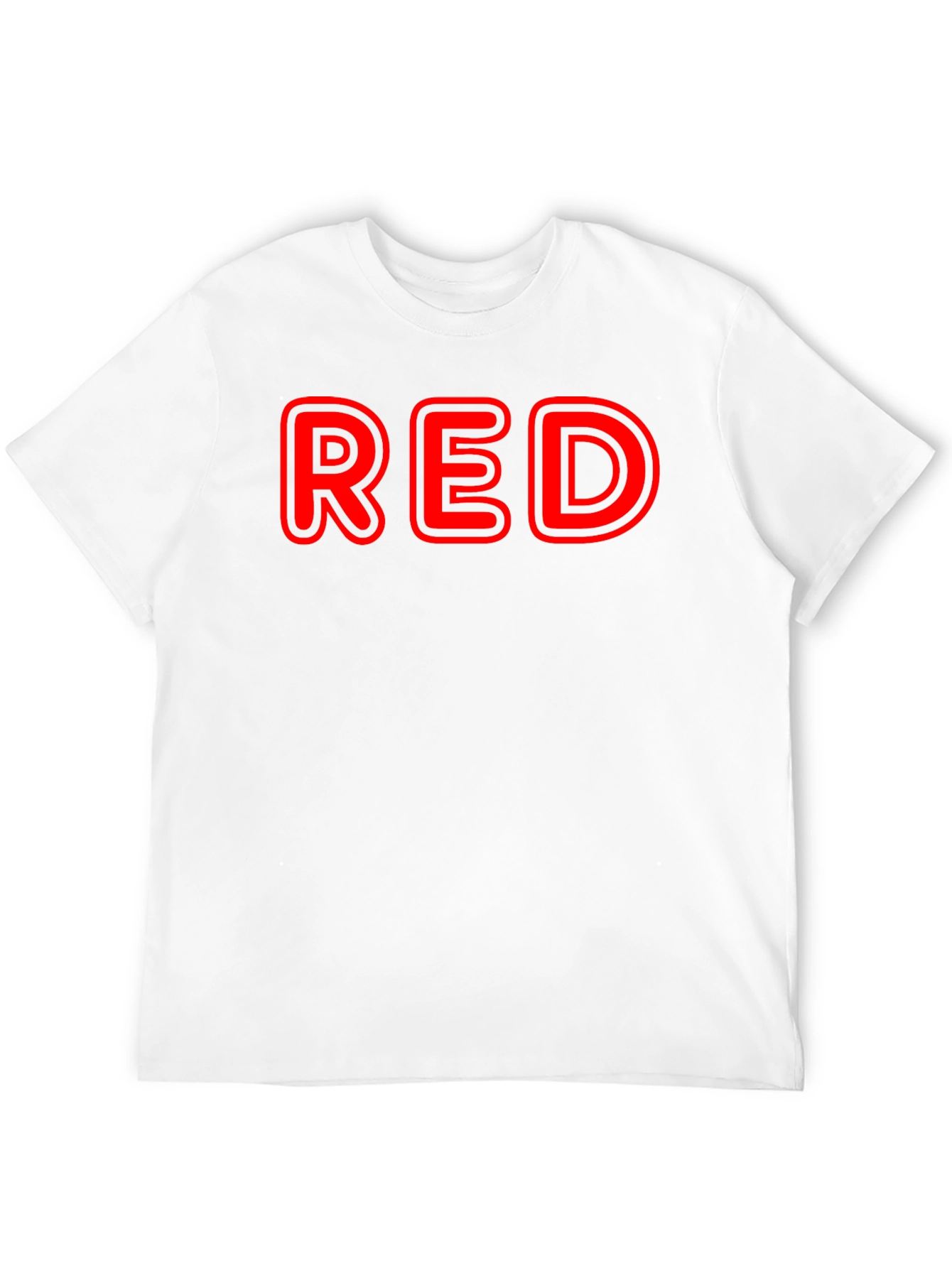 Red Graphic T-Shirt - Classic Crew Neck