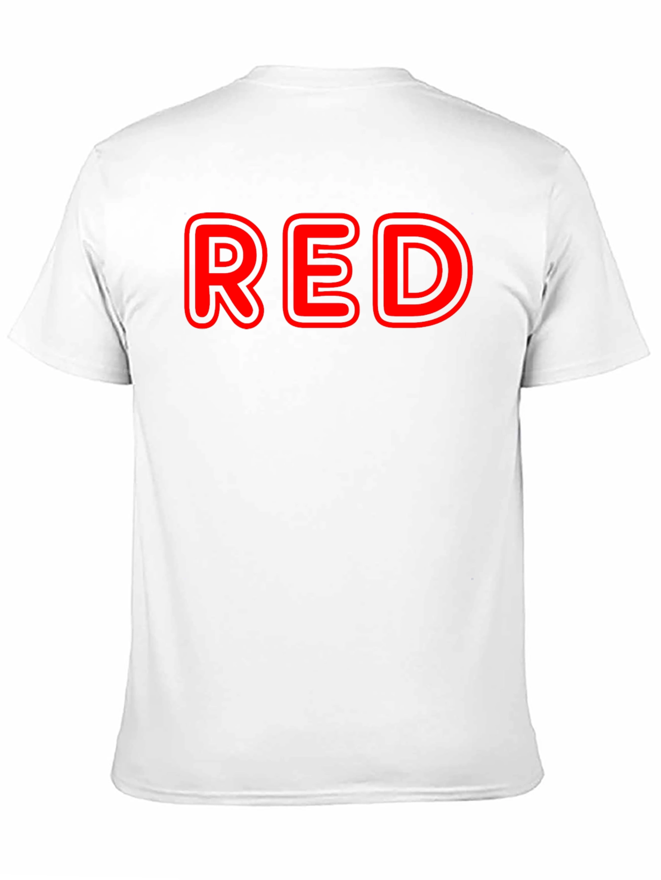 Red Graphic T-Shirt - Classic Crew Neck