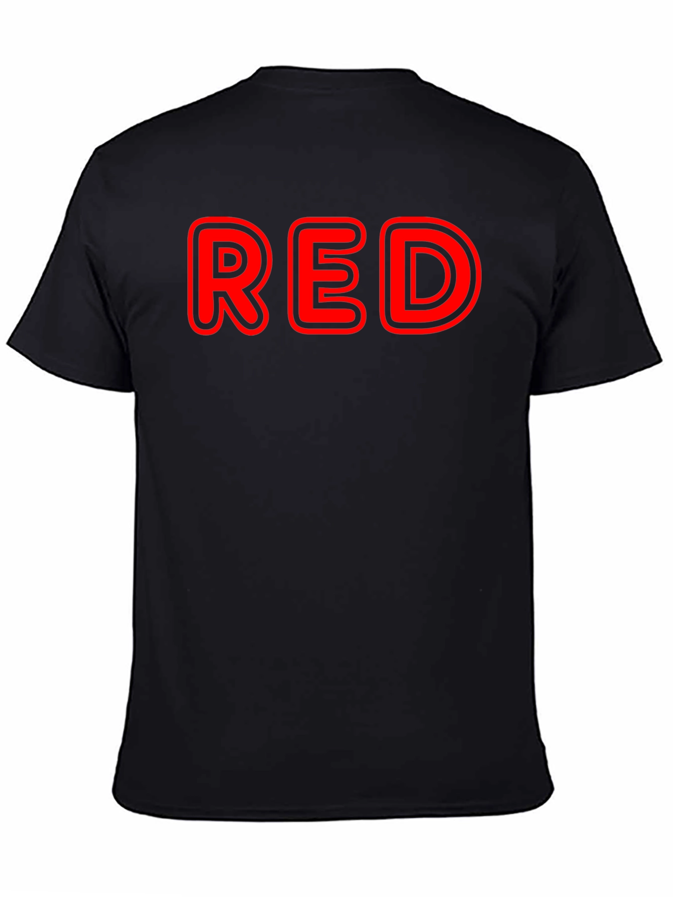 Red Graphic T-Shirt - Classic Crew Neck