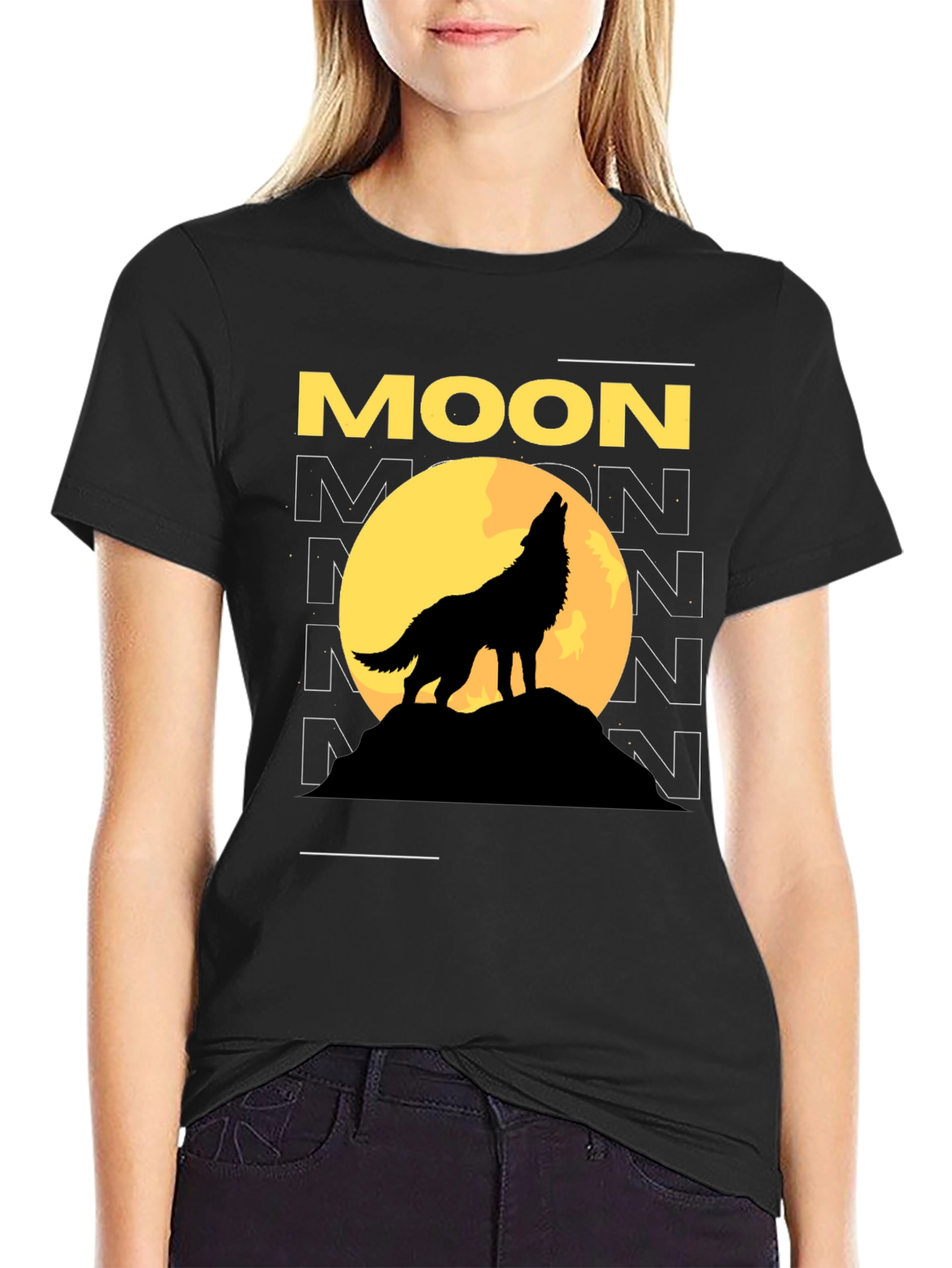 Wolf Moon Graphic Print Tee