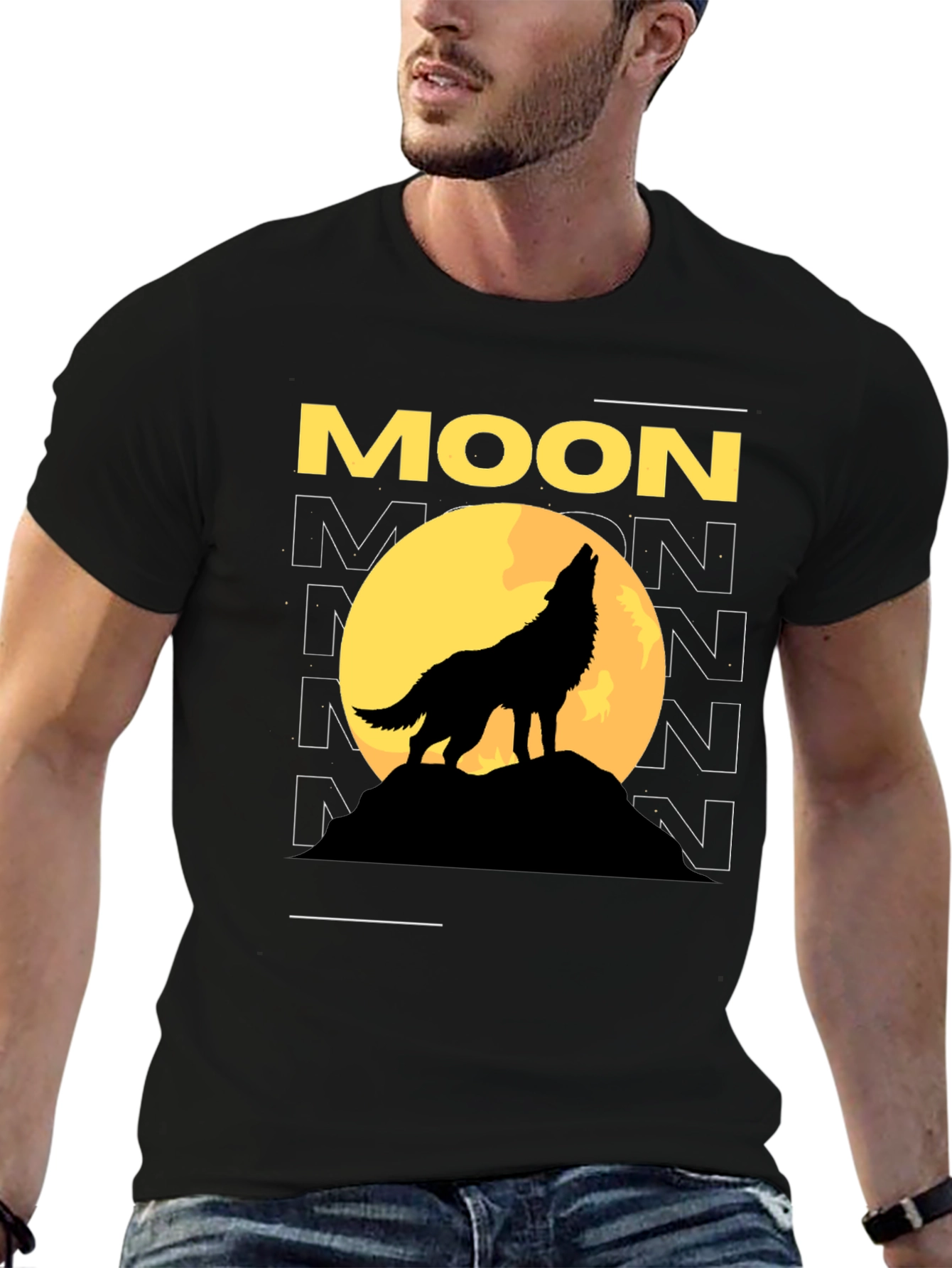 Wolf Moon Graphic Print Tee