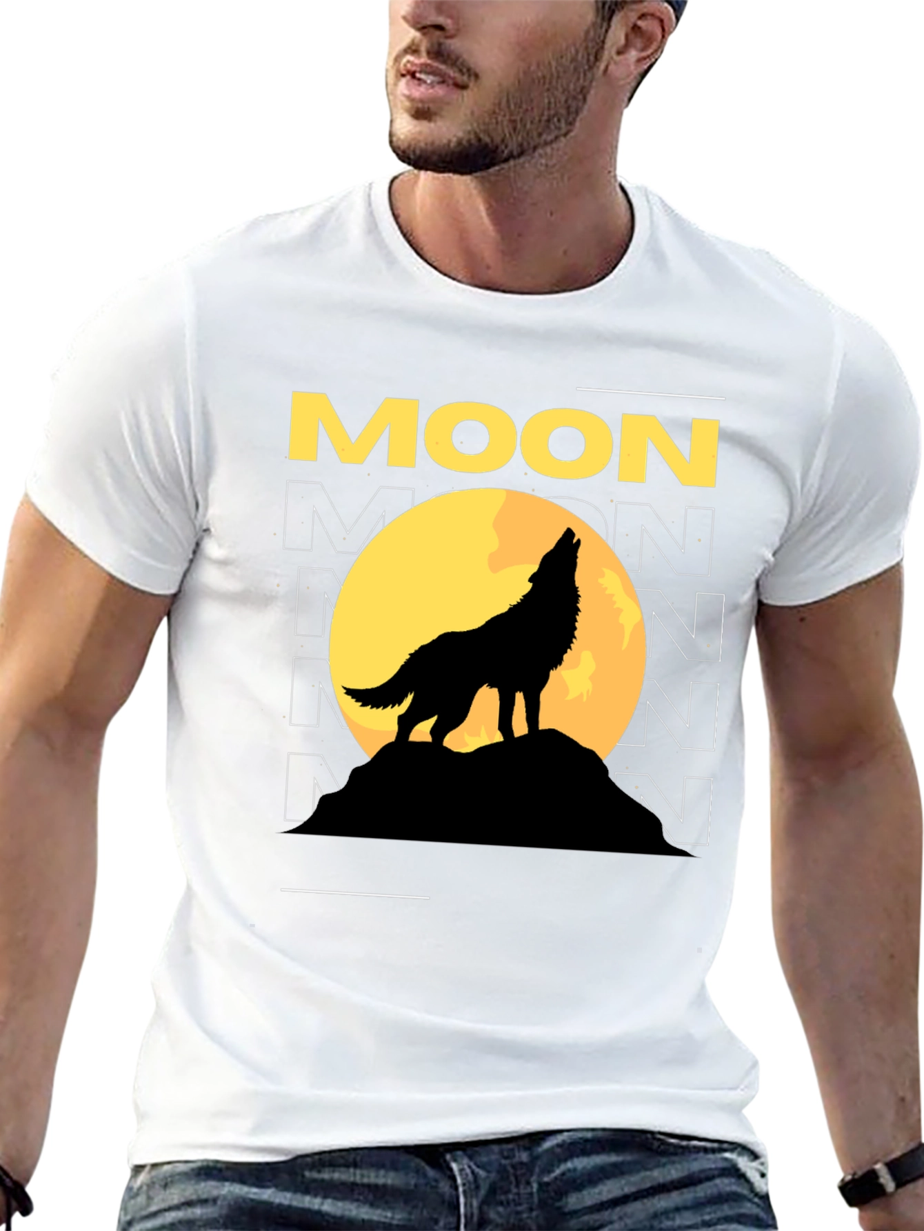 Wolf Moon Graphic Print Tee