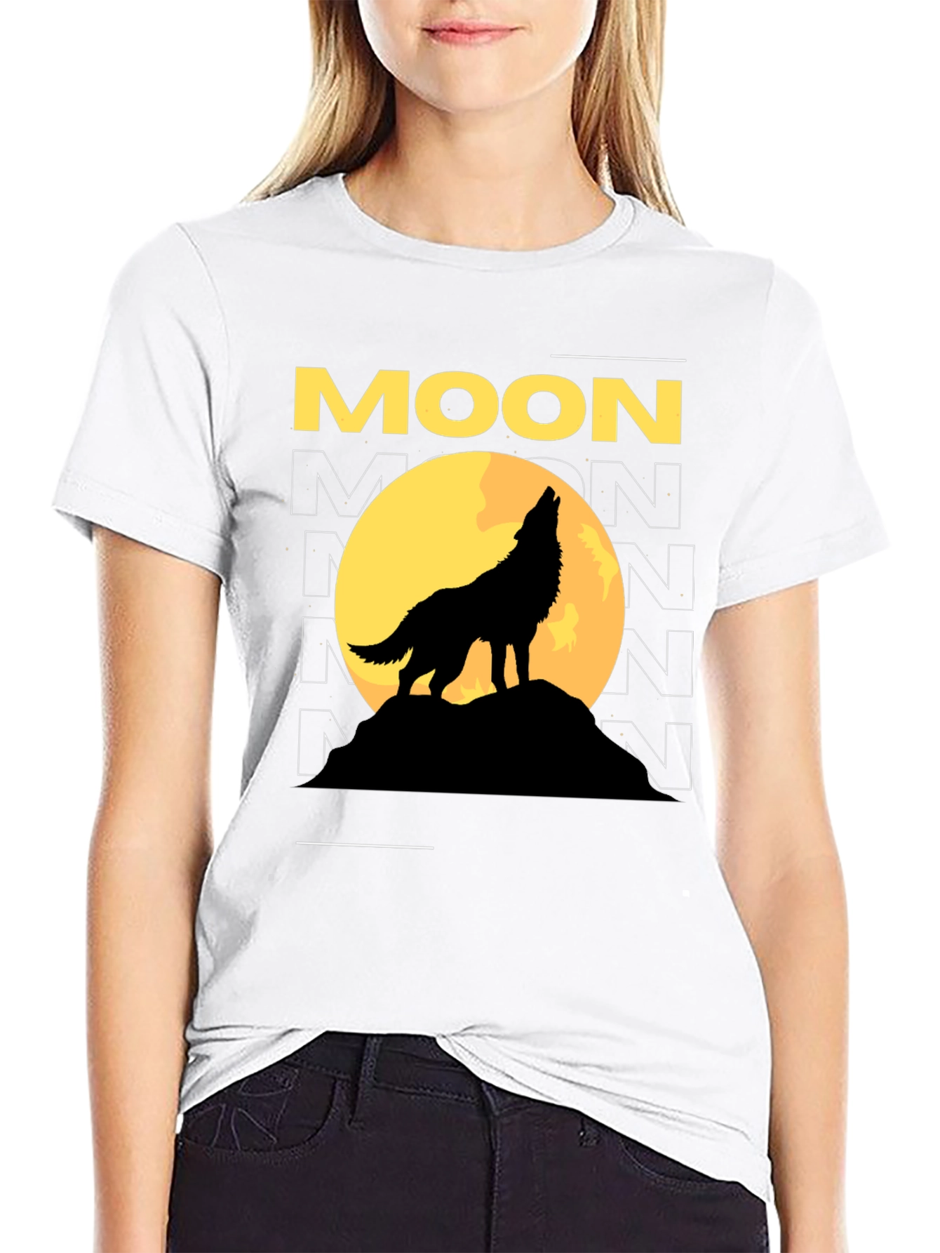 Wolf Moon Graphic Print Tee