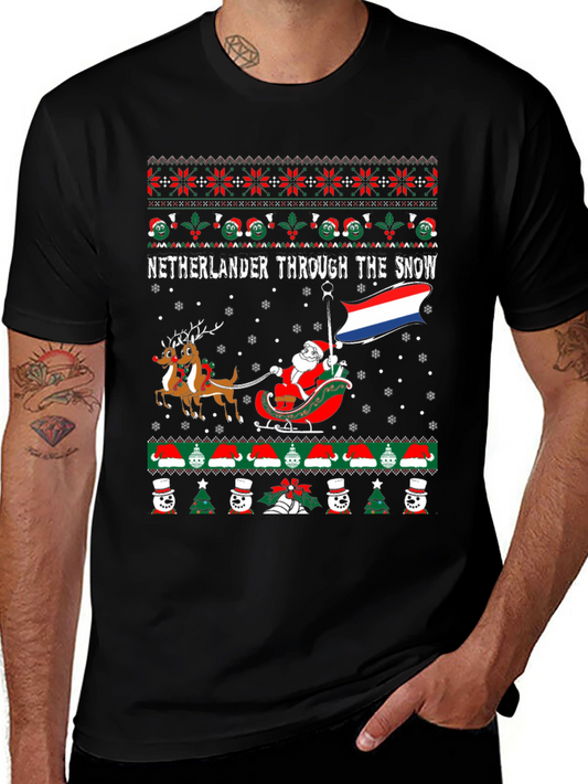 Netherlands Christmas Santa T-Shirt