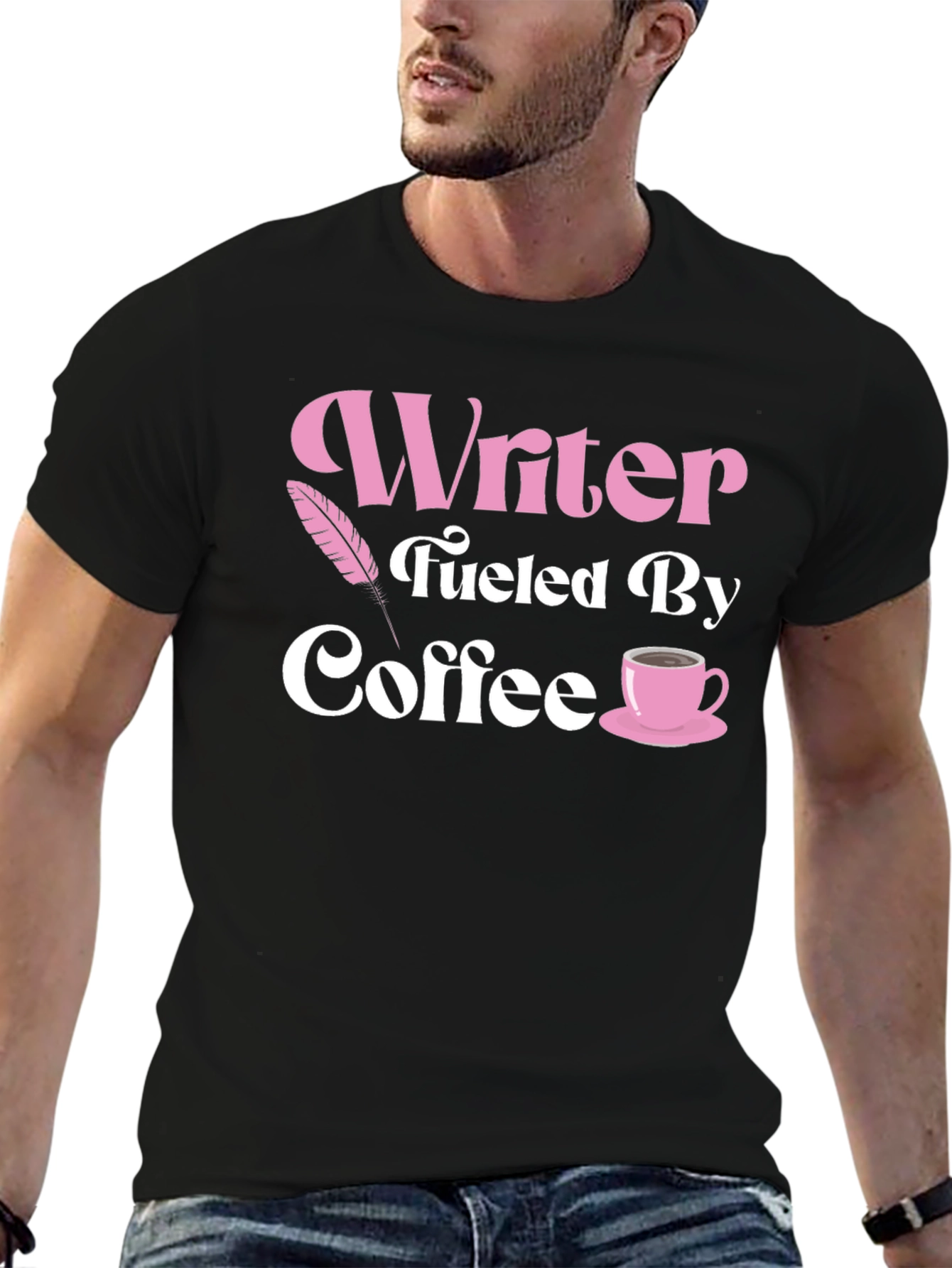 Writer Fueled By Coffee Black T-Shirt