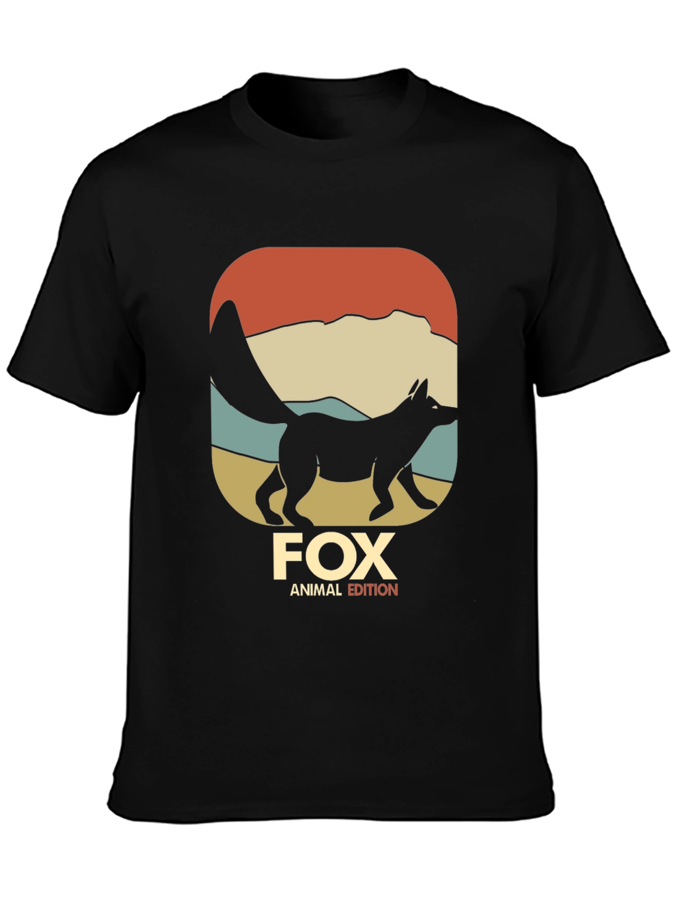 Fox Animal Edition Black Graphic T-Shirt