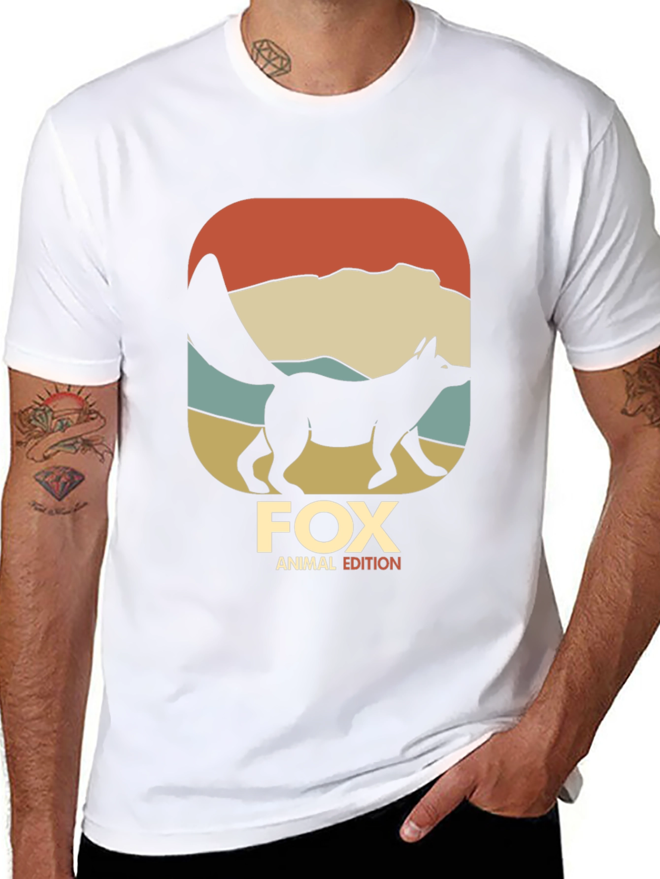 Fox Animal Edition Black Graphic T-Shirt