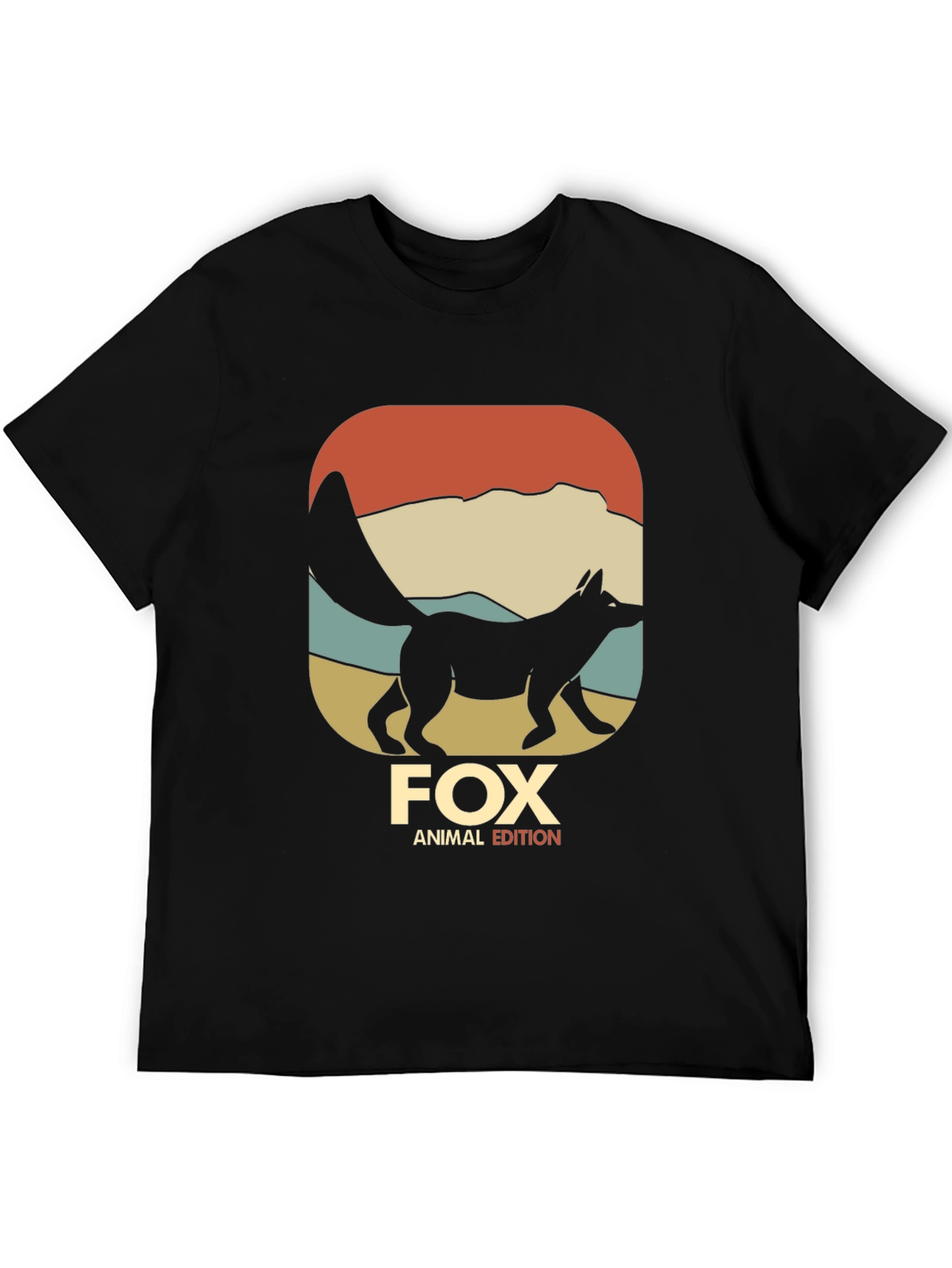 Fox Animal Edition Black Graphic T-Shirt