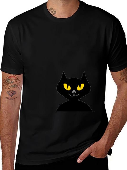 Black Cat Graphic T-Shirt - Halloween Ready