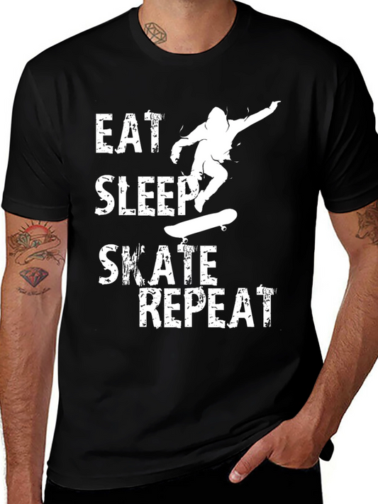 Eat Sleep Skate Repeat T-Shirt - Black