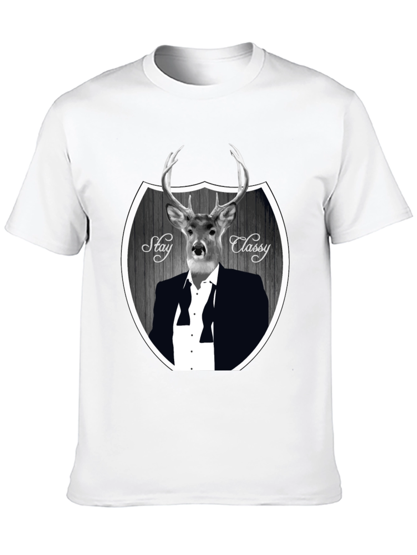Stay Classy Deer Black T-Shirt