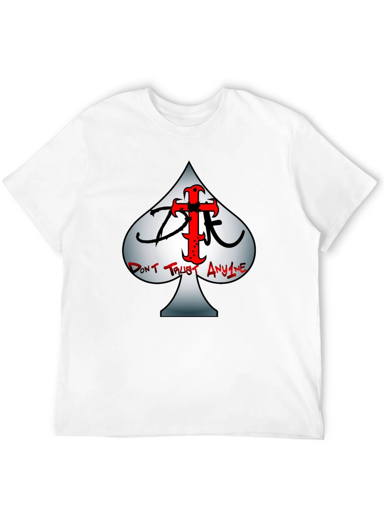 Dont Trust Anyone Graphic T-Shirt - Black Cotton Blend