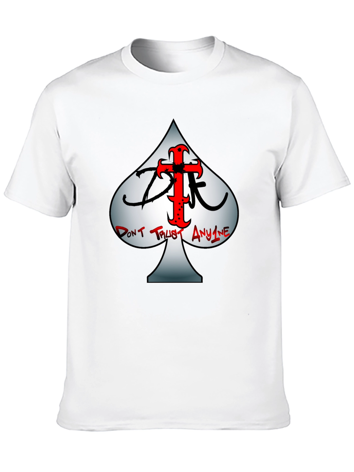 Dont Trust Anyone Graphic T-Shirt - Black Cotton Blend