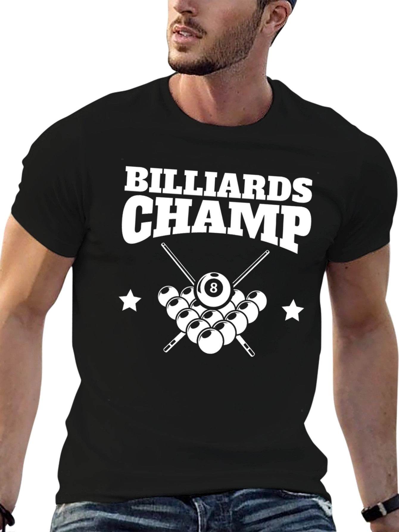 Billiards Champ Graphic T-Shirt - Pool Player Tee