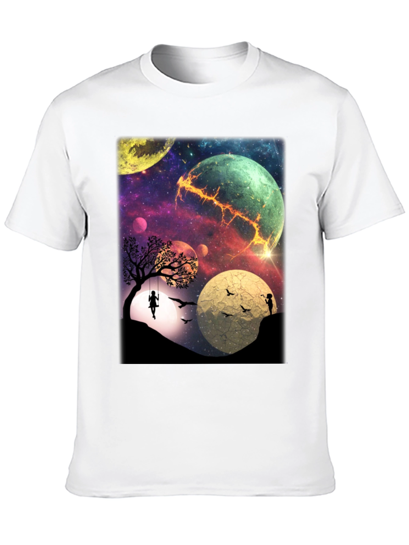 Cosmic Dreamscape Black T-Shirt