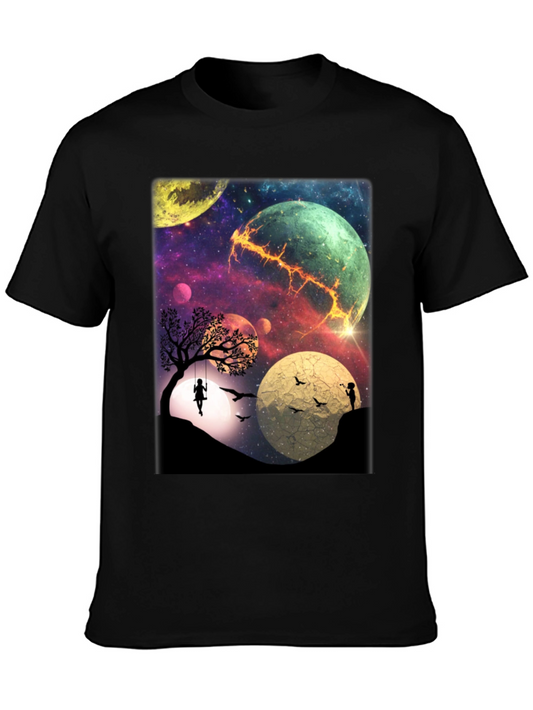 Cosmic Dreamscape Black T-Shirt