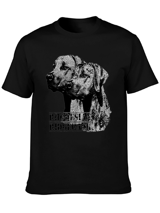 Rhodesian Ridgeback Dog Graphic Print Black T-Shirt