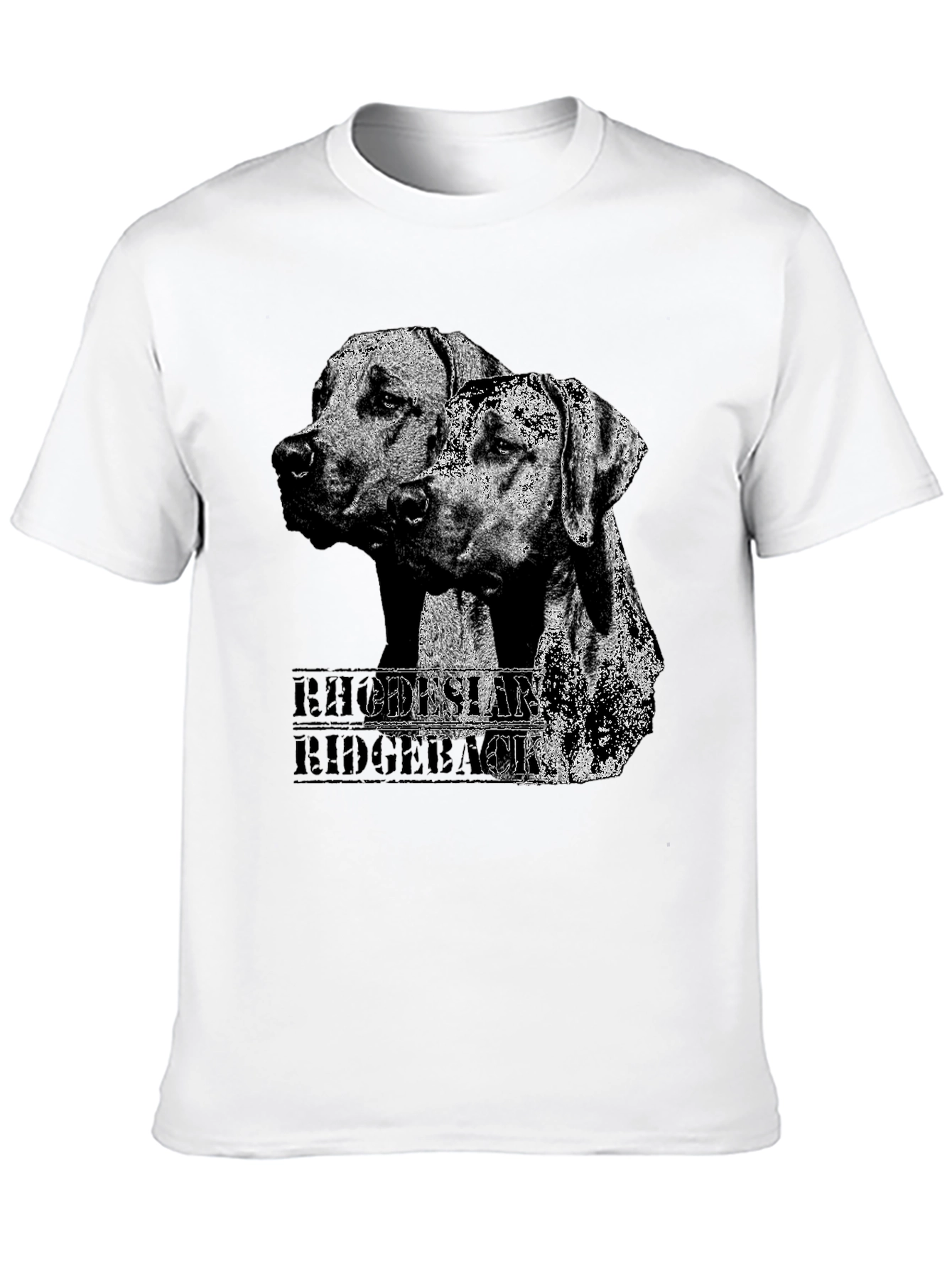Rhodesian Ridgeback Dog Graphic Print Black T-Shirt