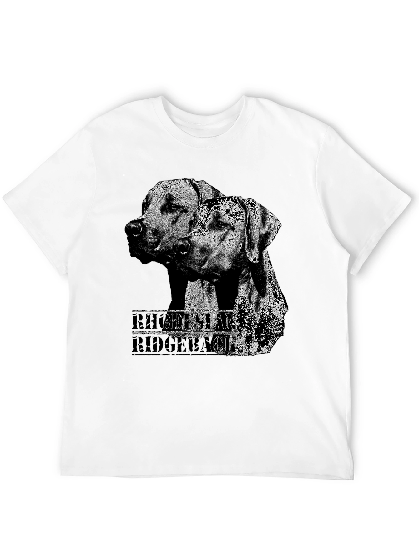 Rhodesian Ridgeback Dog Graphic Print Black T-Shirt