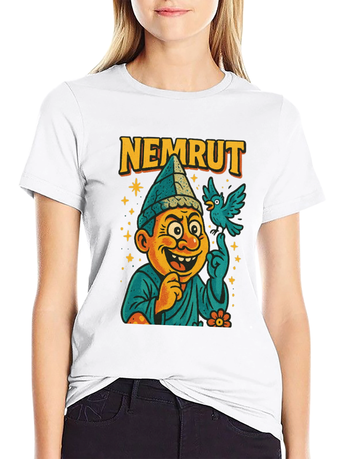 Nemrut Cartoon T-Shirt - Quirky Graphic Tee
