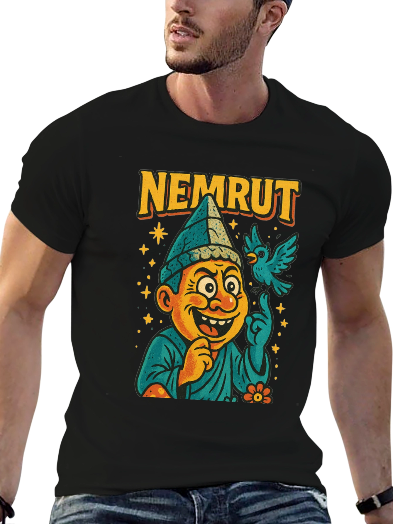 Nemrut Cartoon T-Shirt - Quirky Graphic Tee