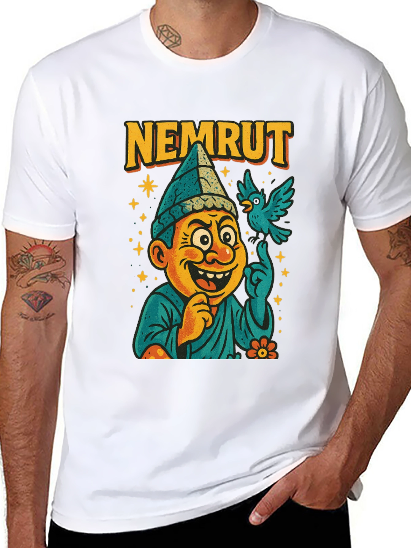 Nemrut Cartoon T-Shirt - Quirky Graphic Tee