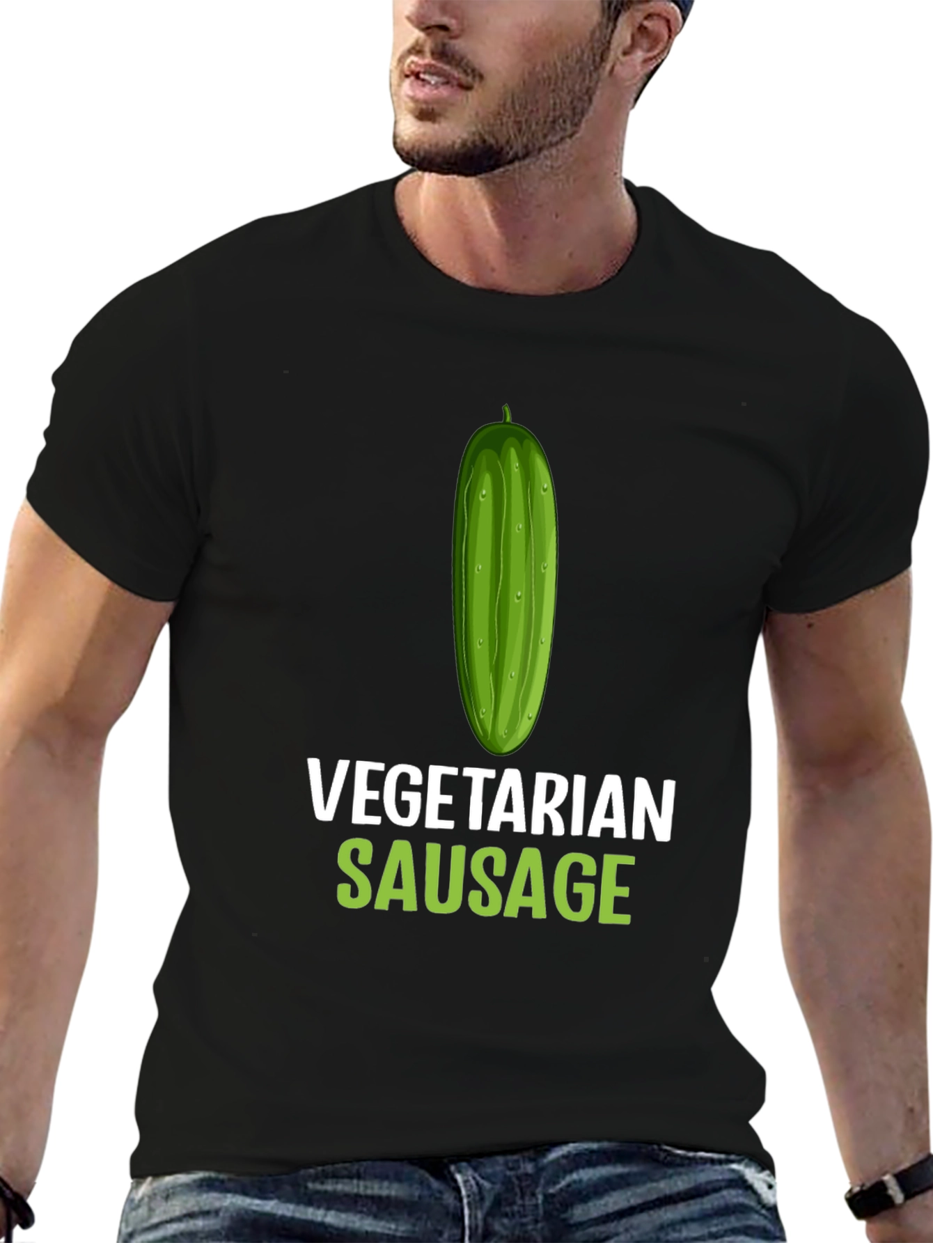 Vegetarian Sausage T-Shirt - Funny Vegan Tee