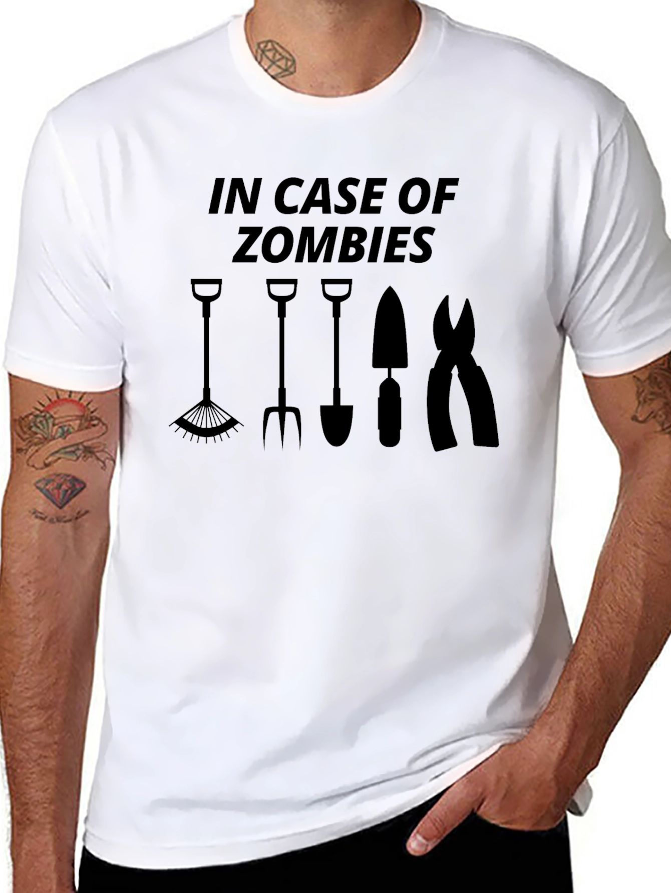 Zombie Defense Tools Graphic T-Shirt
