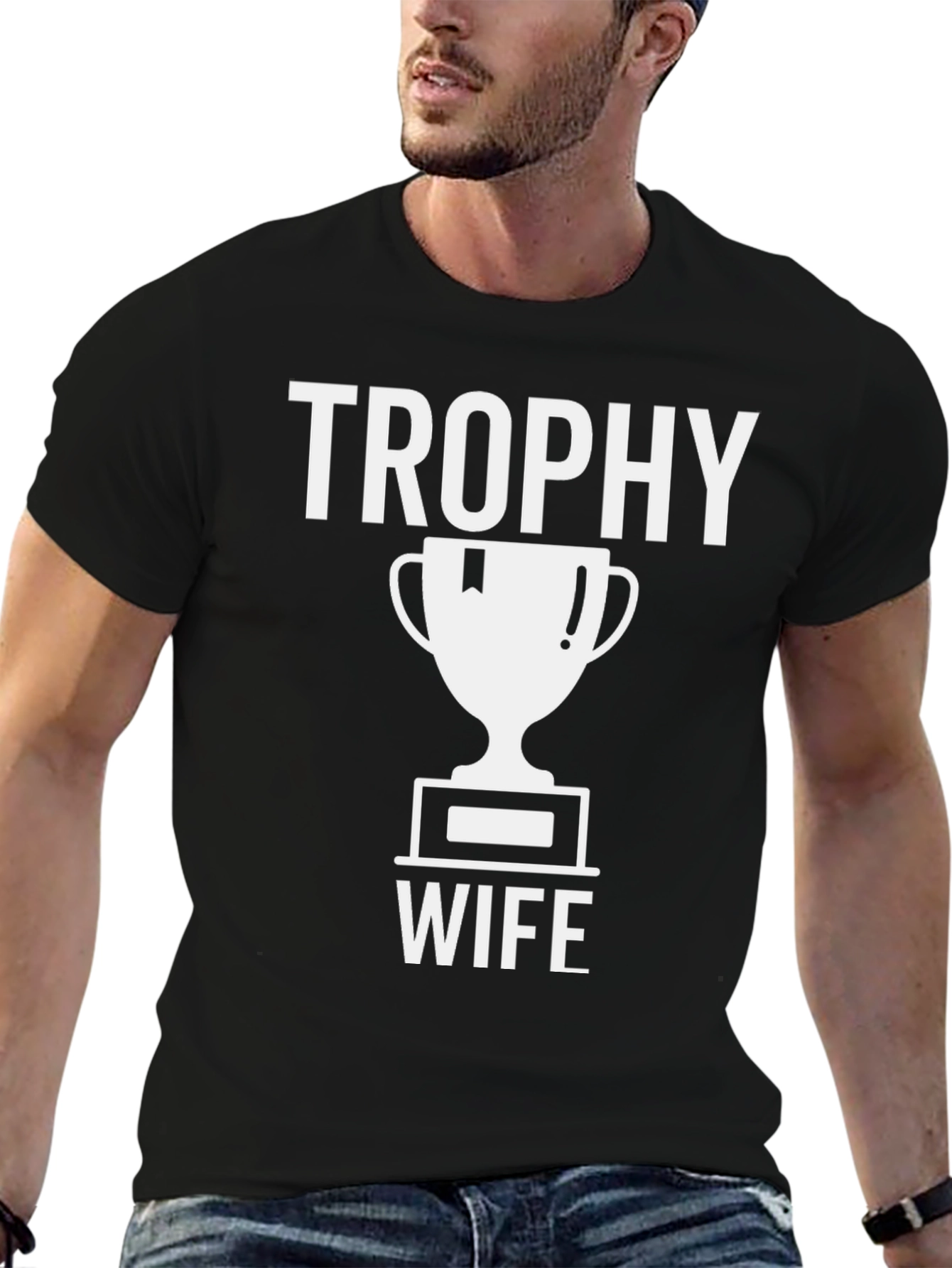 Trophy Wife Graphic Tee - Novelty Husband Shirt