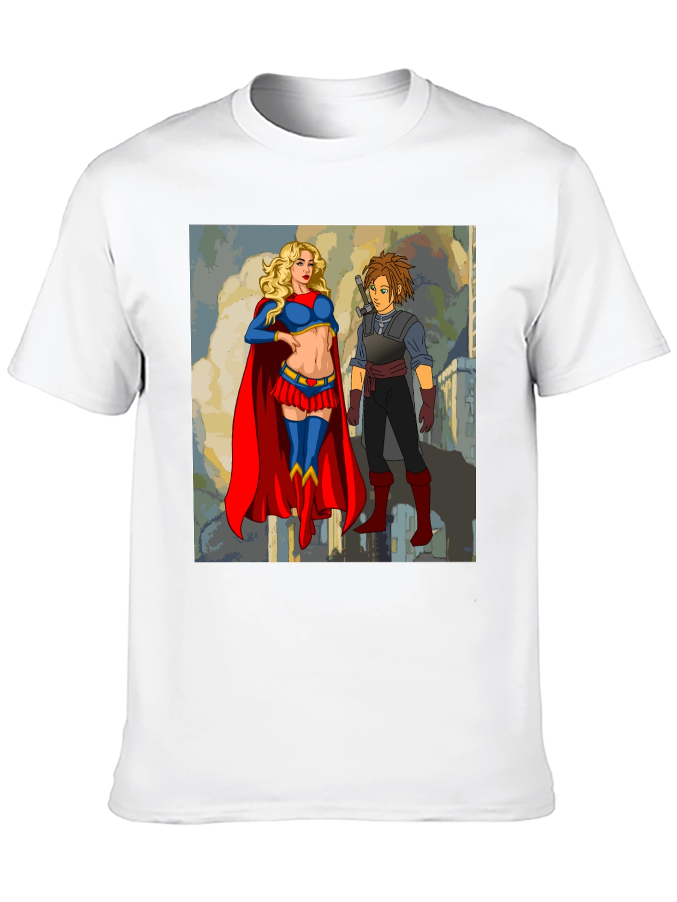 Supergirl & Friend T-Shirt - Comic Art