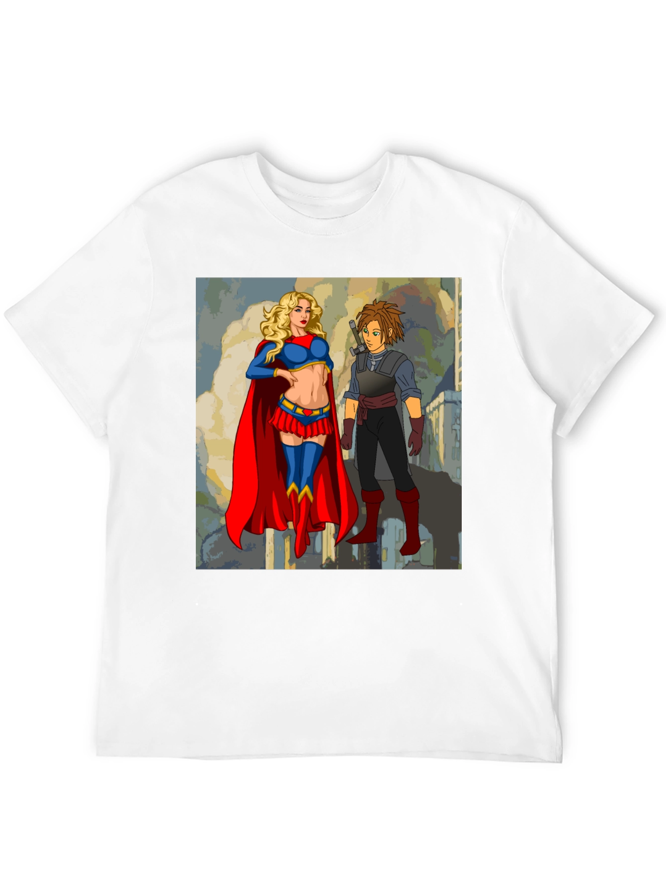 Supergirl & Friend T-Shirt - Comic Art