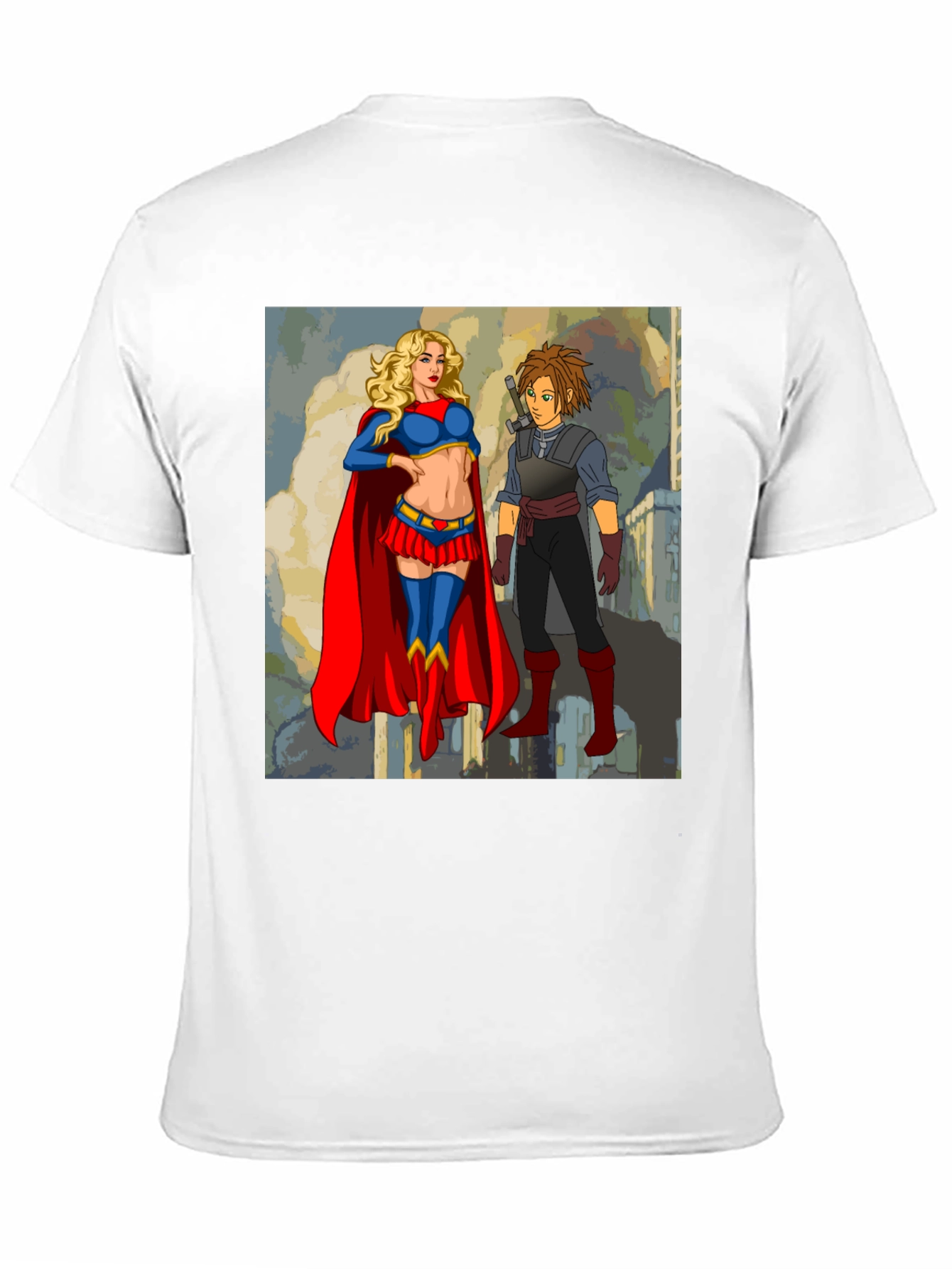 Supergirl & Friend T-Shirt - Comic Art