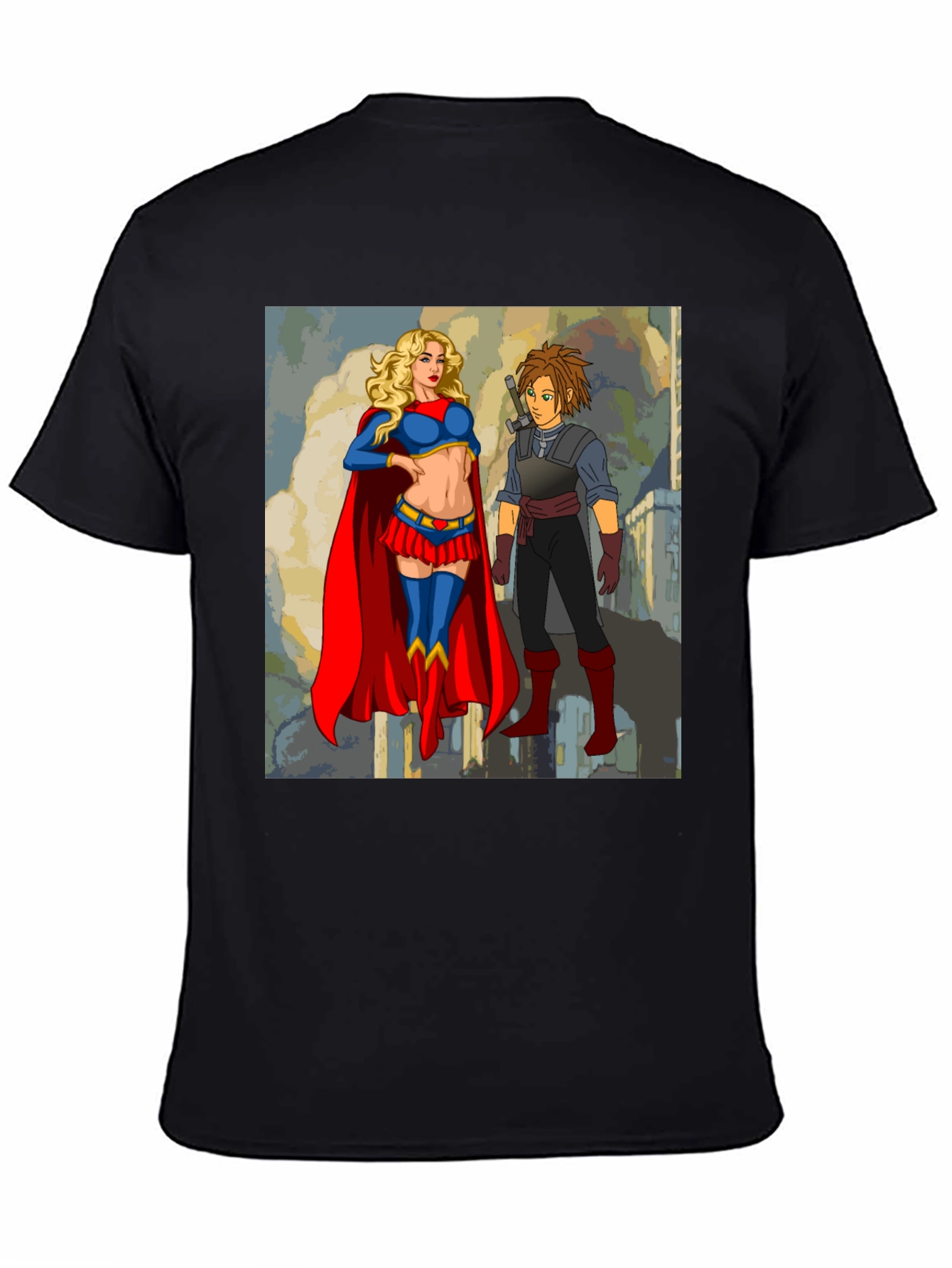 Supergirl & Friend T-Shirt - Comic Art