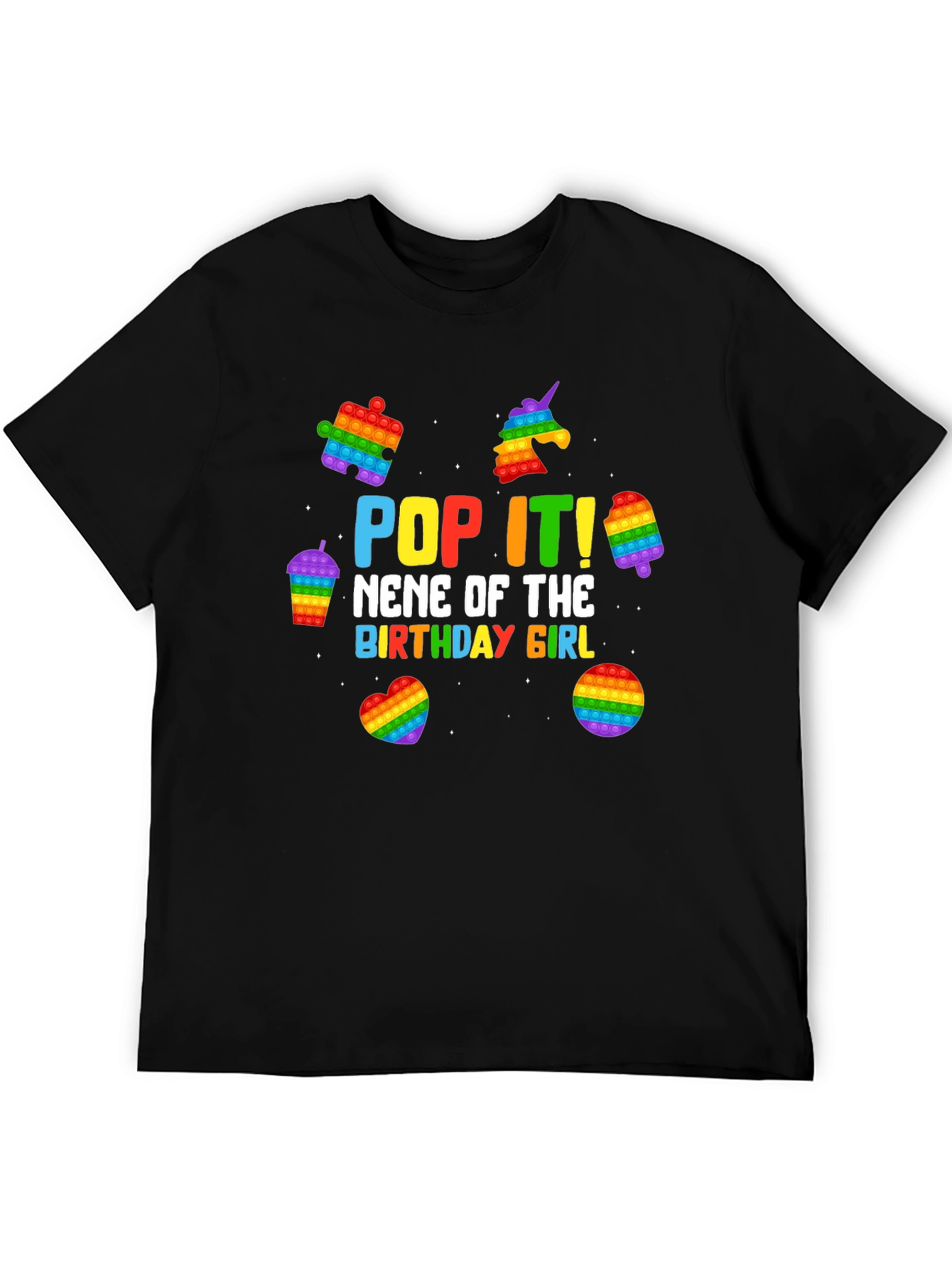 Pop It! Nene of the Birthday Girl Black T-Shirt