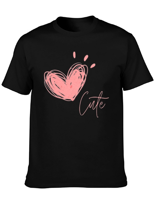 Cute Heart Graphic T-Shirt - Stylish & Comfortable
