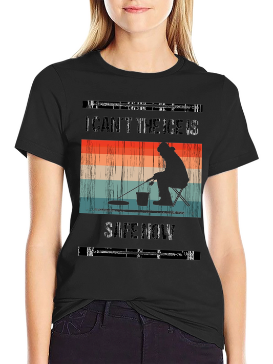 I Cant The Ice Is Safe Now Black T-Shirt