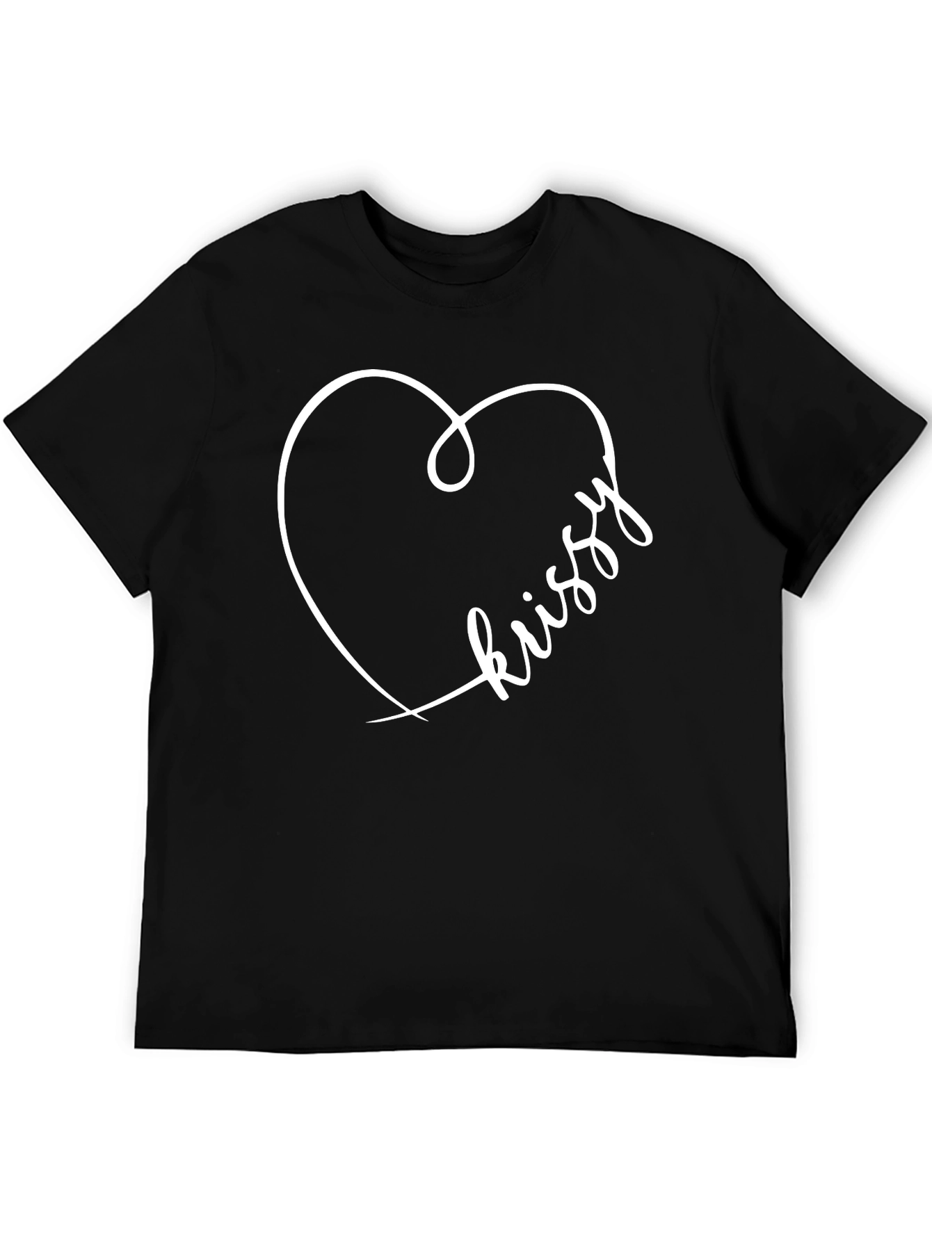 Kissy Heart Graphic Tee - Trendy Casual Comfort