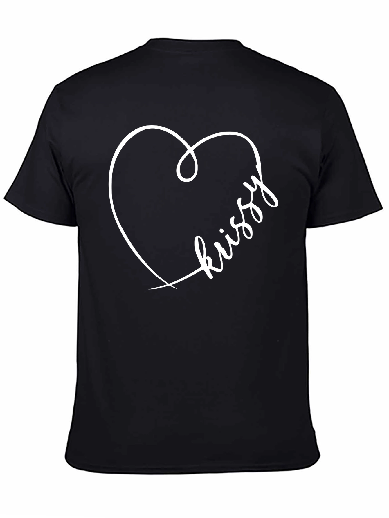 Kissy Heart Graphic Tee - Trendy Casual Comfort