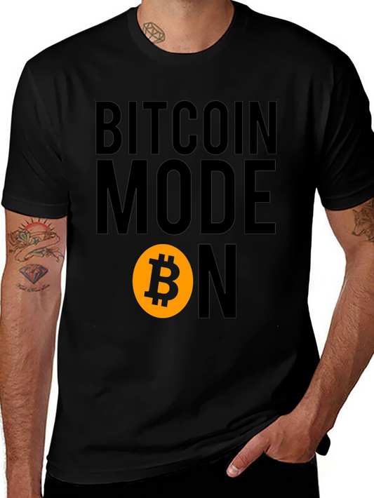 Bitcoin Mode On Graphic Tee - Black